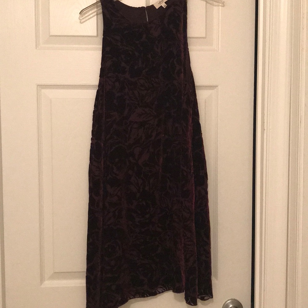 Sleeveless Velvet Crushed Shift Dress